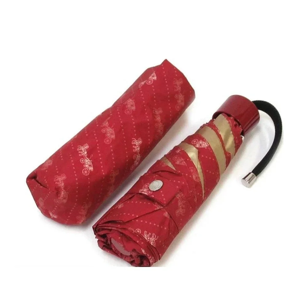 Coach Mini Umbrella With Horse And Carriage Print NWT